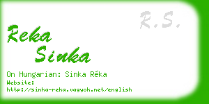 reka sinka business card